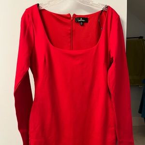 Lulu’s red bodycon dress